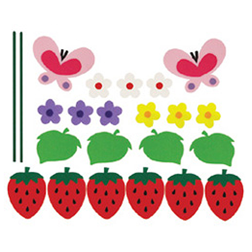 [청양토이] 환경꾸미기(중) - 딸기 / 환경구성 게시판꾸미기 찍찍이장식소품
