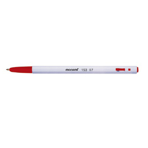 모나미 유성펜 153 볼펜 빨강색 12개입 0.7mm