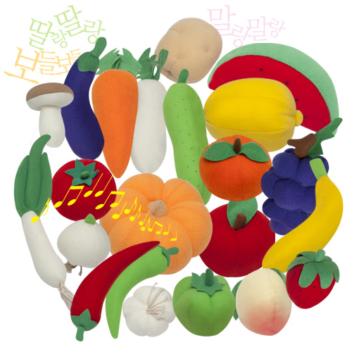 [월드토이] 말랑말랑 과일야채시리즈 / 헝겊과일야채놀이세트 소꿉놀이 시장놀이 과일채소인형