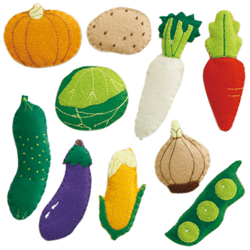 [매직캐슬] 1163 토독! 야채 / 10종 음식 펠트교구 모형 자료 찍찍이