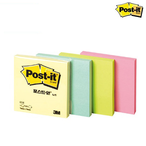 3M 포스트잇 654 (76mm x 76mm) /포스트잇