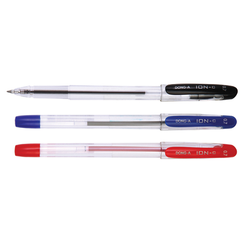 [동아] 유성펜 이온C (흑색,청색,적색) 0.7mm 12개입 볼펜
