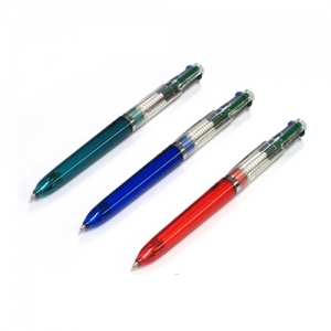 문화 4색 볼펜 (검정,파랑,빨강,초록) 12개입 0.7mm 유성펜