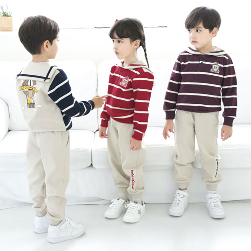 [인터크루] ICW1207(레드) / 유치원 어린이집 활동복 유아동체육복