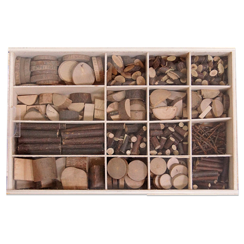 천연나무조각종합A (16종) / 천연나무조각만들기세트 교육용 만들기재료 꾸미기재료