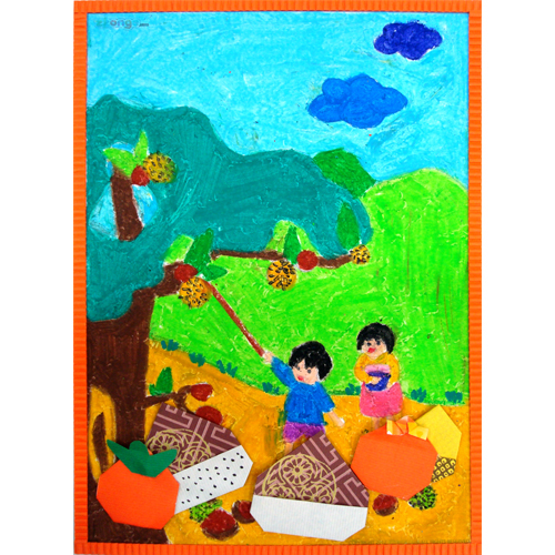 [감성쫑이] 종이접기&색칠공부_도토리가있는 풍성한가을 (10묶음) / 가을만들기