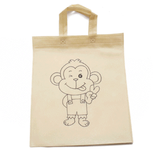 아트드림 원숭이그리기 부직포가방 (10개이상 구매가능)