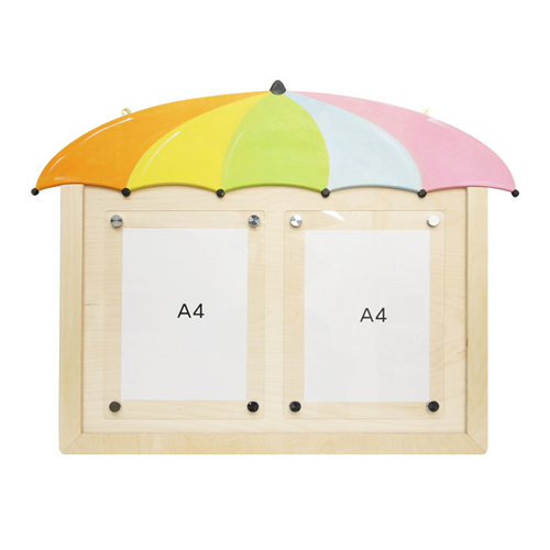 [공간] 자석식 우산알림판 (A4-2칸) / 아크릴커버 자석다보 자작나무게시판 안내판