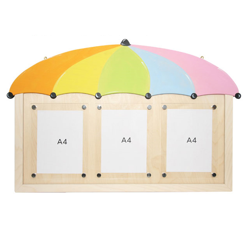 [공간] 자석식 우산알림판 (A4-3칸) / 아크릴커버 자석다보 자작나무게시판 안내판