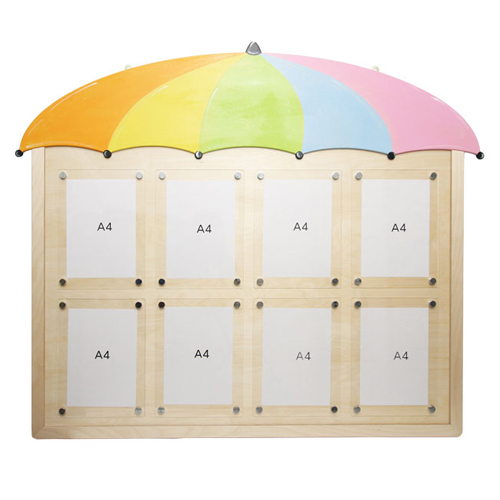 [공간] 자석식 우산알림판 (A4-8칸) / 아크릴커버 자석다보 자작나무게시판 안내판