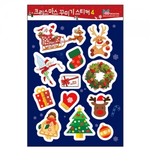 [무한] 크리스마스 꾸미기 스티커4 (1봉-5매)