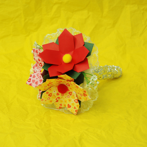 [감성쫑이] 종이접기패키지_사랑스러운 꽃다발 (1개) (3개이상 구매가능) / 축하 DIY만들기