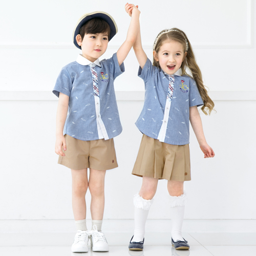 [인터크루] ICS1701 반팔 / 하복 원복 여름 반팔셔츠 유치원 어린이집