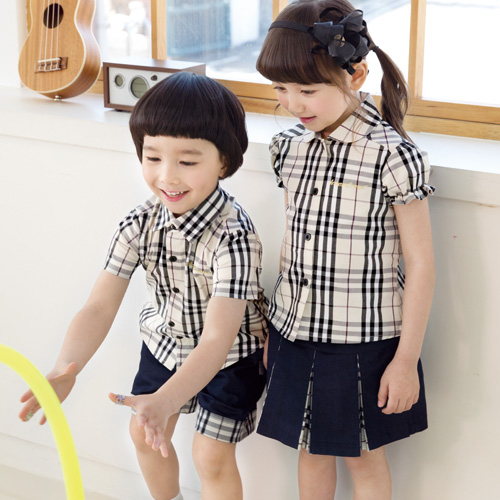 [인터크루] ICS801(남) ICS802(여) / 상하세트 하복 원복 여름 반팔셔츠 유치원 어린이집