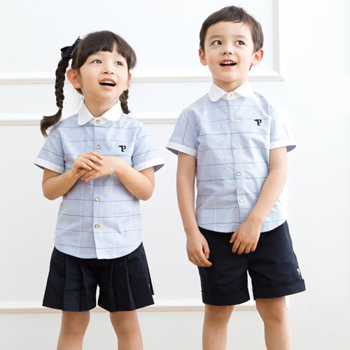 [프라우젠] 루소 (P네이비팬츠/큐롯팬츠) / 상하세트 유치원 어린이집 하복 여름원복