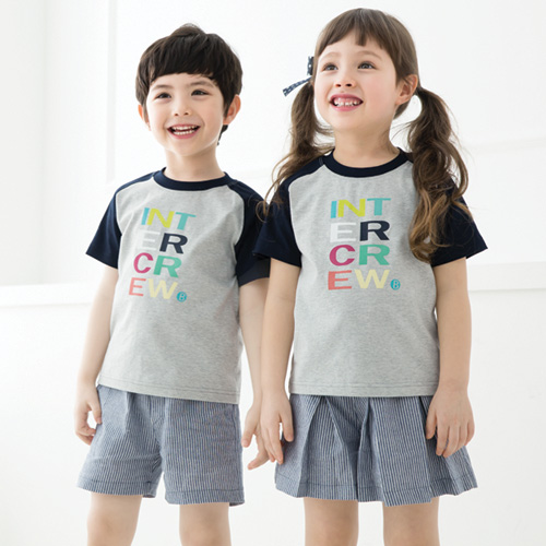 [인터크루] ICS1602 반팔 / 유치원 어린이집 하복 여름활동복