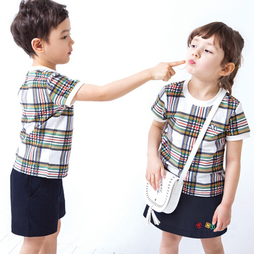 [리틀빔] S1401 (티니곤색반바지/티니곤색랩반바지) / 유치원 어린이집 하복 여름활동복