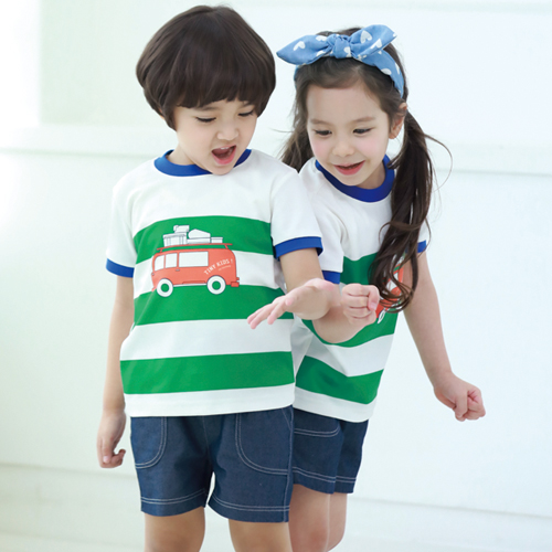 [리틀빔] S1702 (청지바지) / 하복 여름활동복 유치원 어린이집