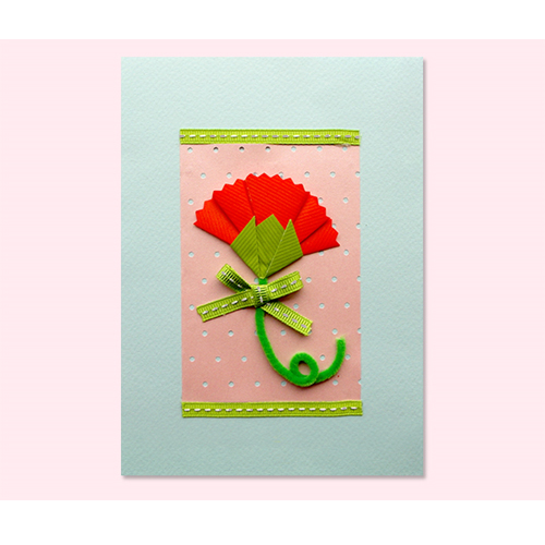 [감성쫑이] 종이접기패키지_스티치리본 카네이션 (10개) / 어버이날 감사의달 선물 카드 만들기
