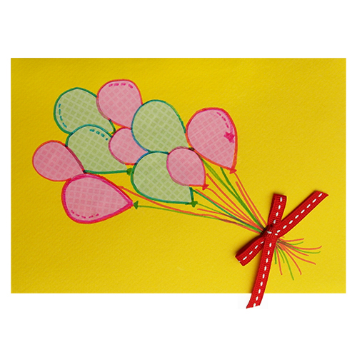 [감성쫑이] 종이접기패키지_풍선 카네이션 카드 (5개입) / 어버이날 감사의달 선물 카드 만들기