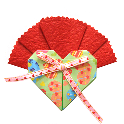 [감성쫑이] 종이접기패키지_하트 카네이션 브로치 2 (6개이상구매) / 어버이날 감사의달 선물 브로치 장식 만들기