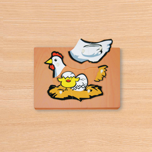 [몬테소리] 닭 성장 퍼즐(3단겹침) (C0230) / 문화영역