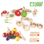 [우드피아] 원목 요리만들기(소)_48종 / 우드블럭 학습교구 우드피아