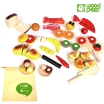 [우드피아] 기관용 음식썰기SET(대) / 우드블럭 학습교구 우드피아