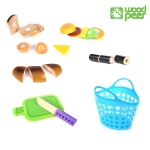 [우드피아] 장바구니 시장놀이 - 베이커리 / 원목 소꿉놀이 장난감 우드피아