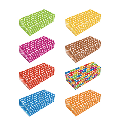 [무한] 표준형 종이벽돌블록 (40개/1box) / 종이블록 표면특수코팅