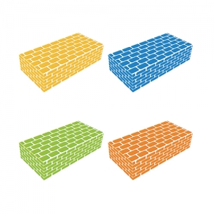 [무한] 대형 종이벽돌블록 (20개/1box) / 종이블록 표면특수코팅