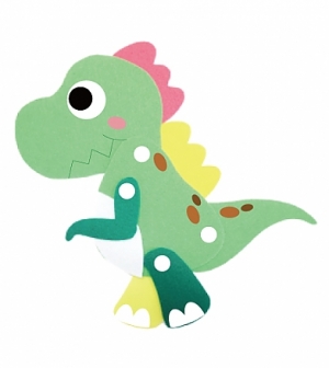[청양토이] 펠트 조립교구 - 초록공룡 (공룡류) / 학습교육자료