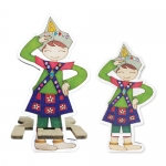 [색지청] 다문화의상 우드아트 휴대폰 거치대6 (솔로/태국) / 거치대 다문화 우드