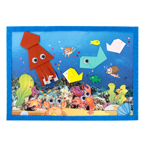 [색지청] 여름이야기 바닷속 / 종이접기 바다액자만들기