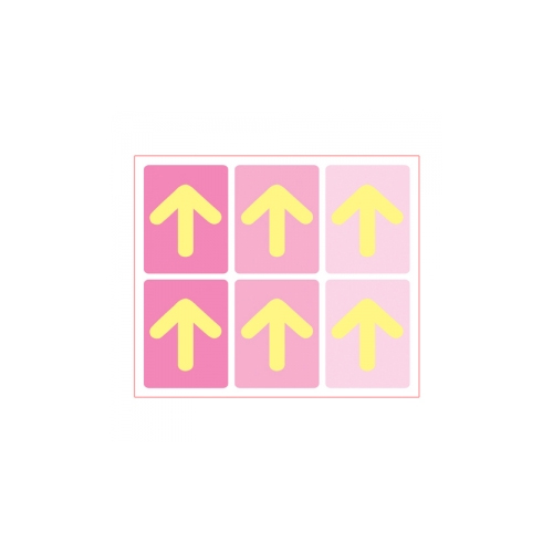 [환타스틱스] 5쌍 분홍3 F-256 / 화살표 자리표시 미끄럼방지스티커