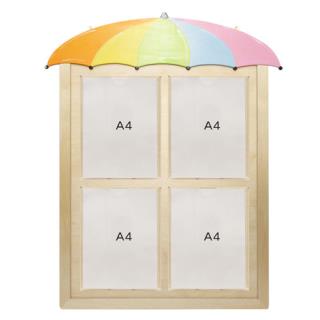 [공간작품] 우산알림판포켓식(A4-4칸,세로형) / 알림판 환경게시판