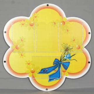 [공간작품] 꽃모양알림판(A4-5칸) / 알림판 환경게시판