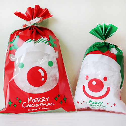 [야미데코] A03 산타미니/루돌프 / 크리스마스 성탄 선물포장 비닐봉투