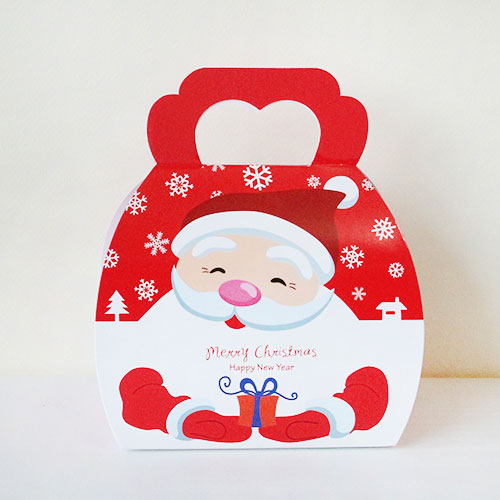 [야미데코] B08 산타복주머니상자 1개 / 크리스마스 성탄 선물포장 상자 박스