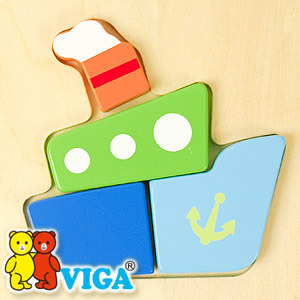 [Viga] 베이비 보트 퍼즐 / 원목 배 맞추기