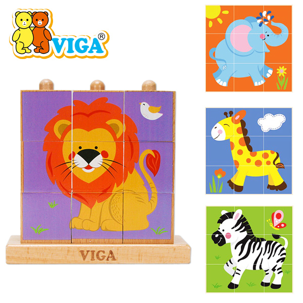 [Viga] 정글 큐브퍼즐 / 그림 조각 맞추기