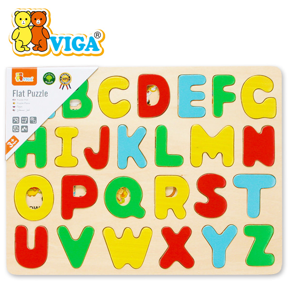 [Viga] ABC 퍼즐 / 원목 블럭 맞추기