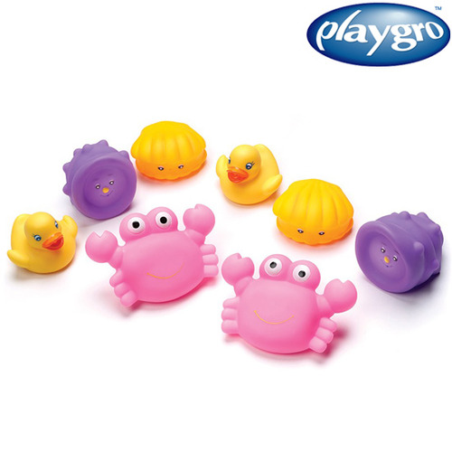 [플레이그로] 동물친구 목욕놀이 (핑크) / 영유아 오감자극 장난감