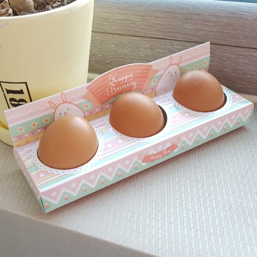 [야미데코] 해피바니 계란3구상자 1개 / 부활절 계란 달걀포장 계란상자